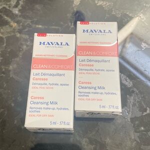 Mavala Switzerland Clean & Comfort Cleansing Milk 2 x 5ml 0.17floz NEW